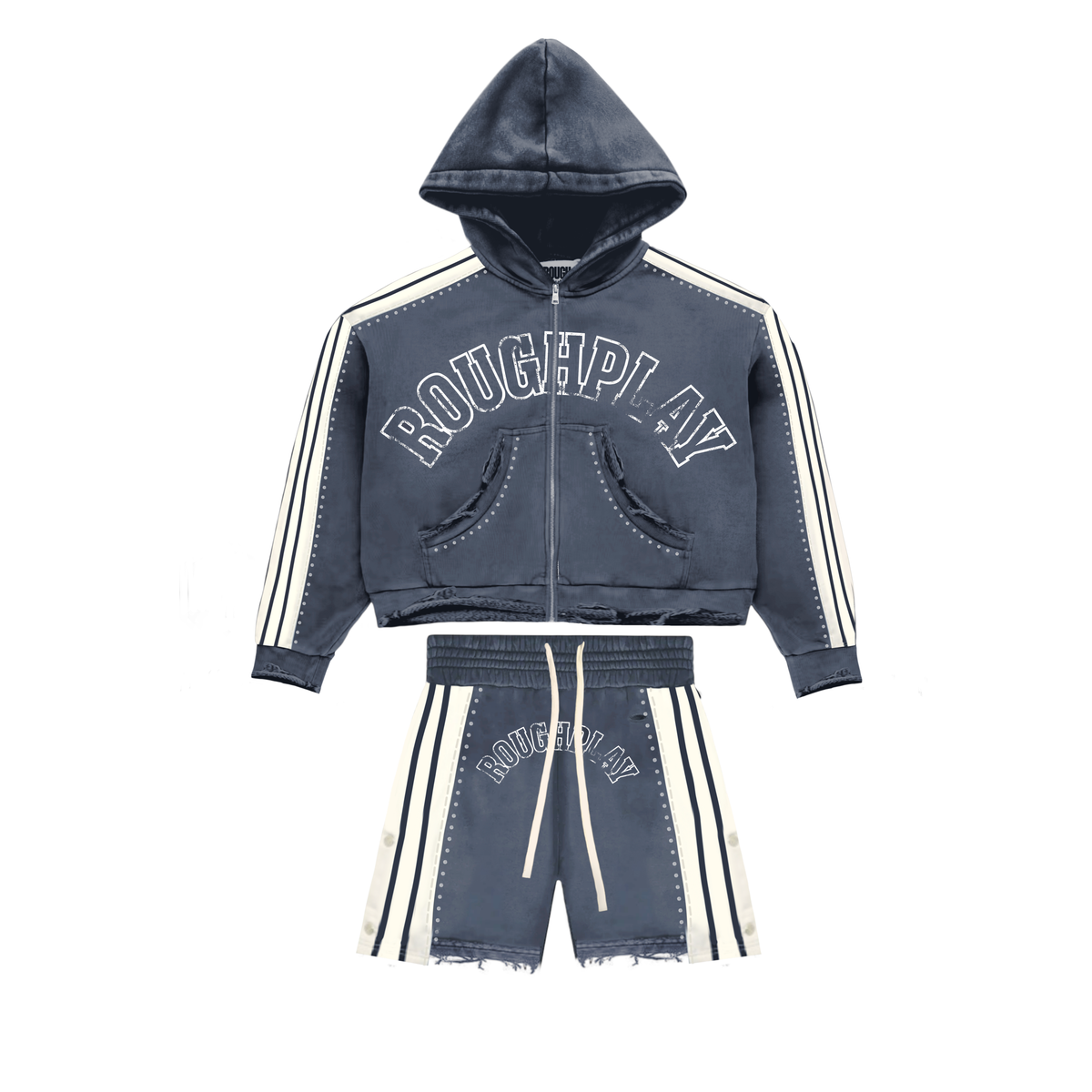 RoughPlay STRIPE SHORT SET (NAVY)