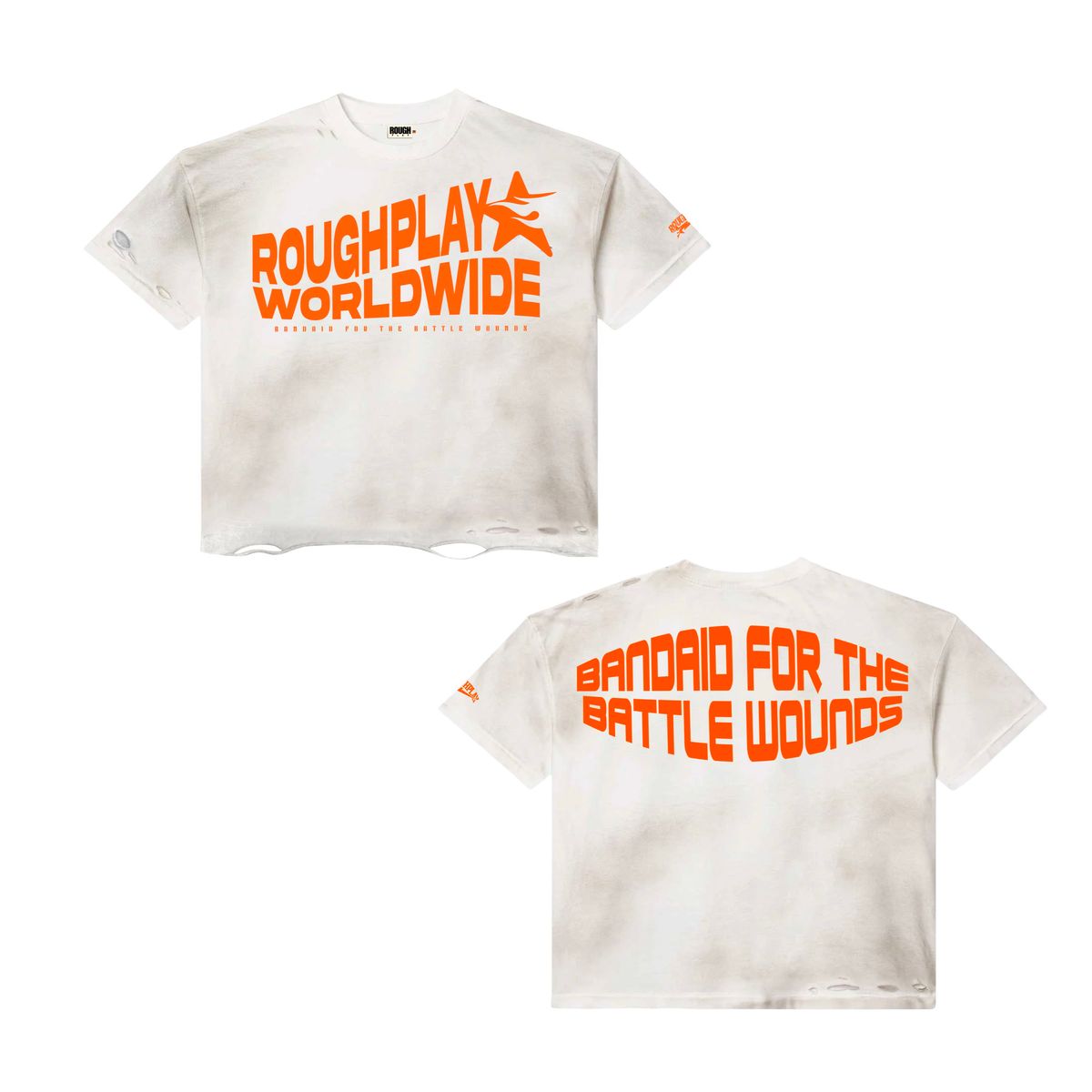RoughPlay WHITE/ORANGE T-SHIRT