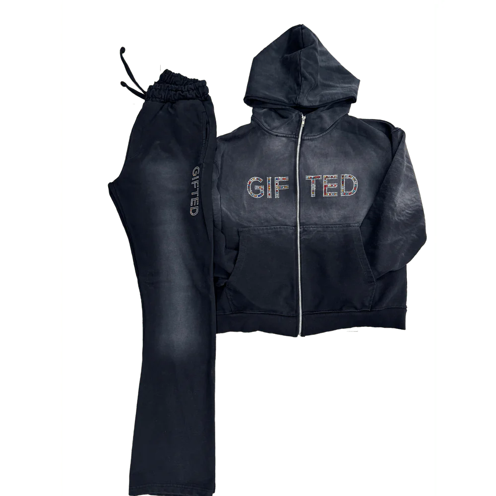 Gifted Black/Grey SweatSuit