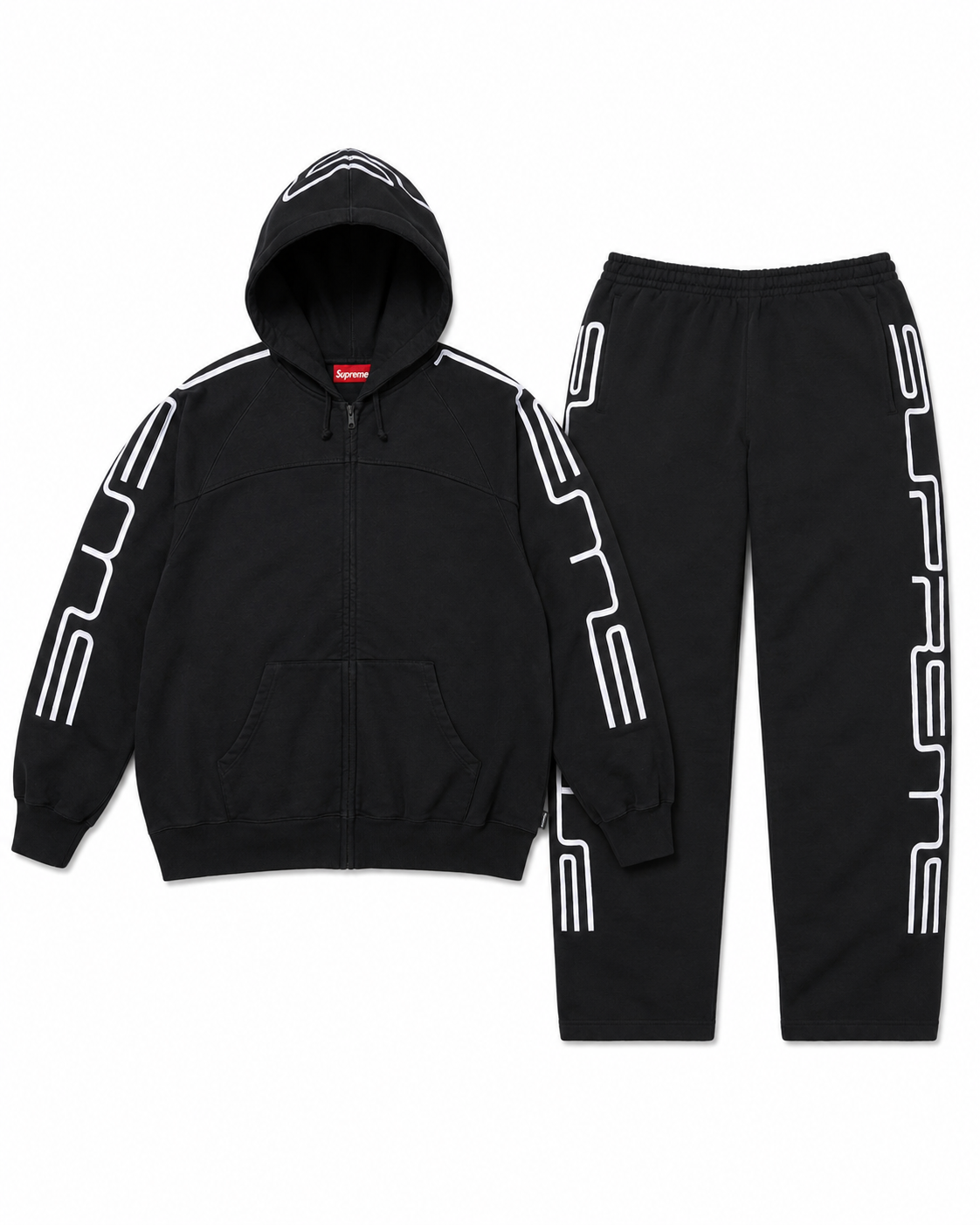 Supreme black sweatsuit