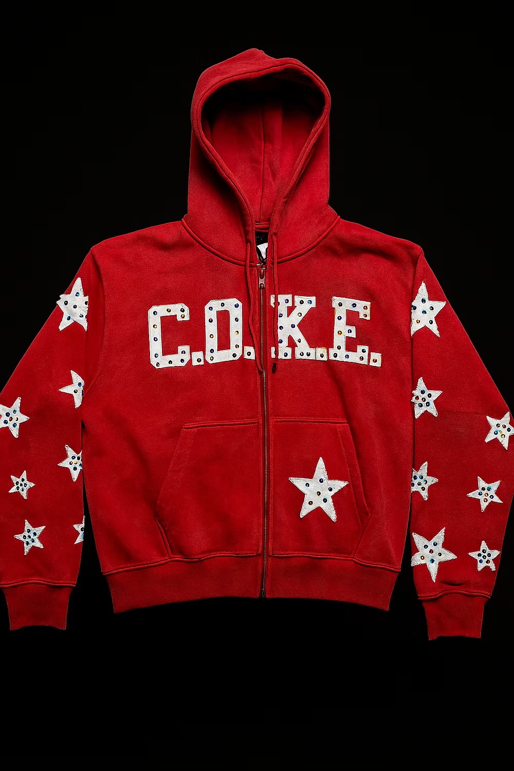 C.O.K.E . STAR HOODY & SHORTS SET -- RED