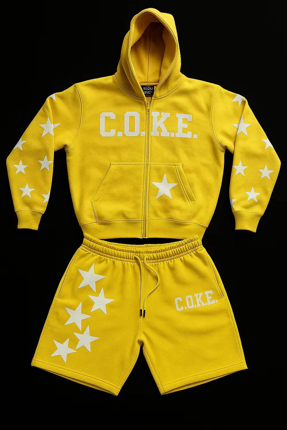 C.O.K.E . STAR HOODY & SHORTS -- YELLOW