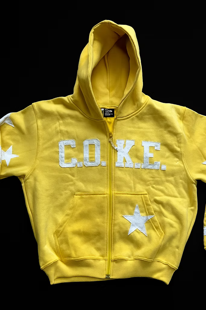 C.O.K.E . STAR HOODY & SHORTS -- YELLOW