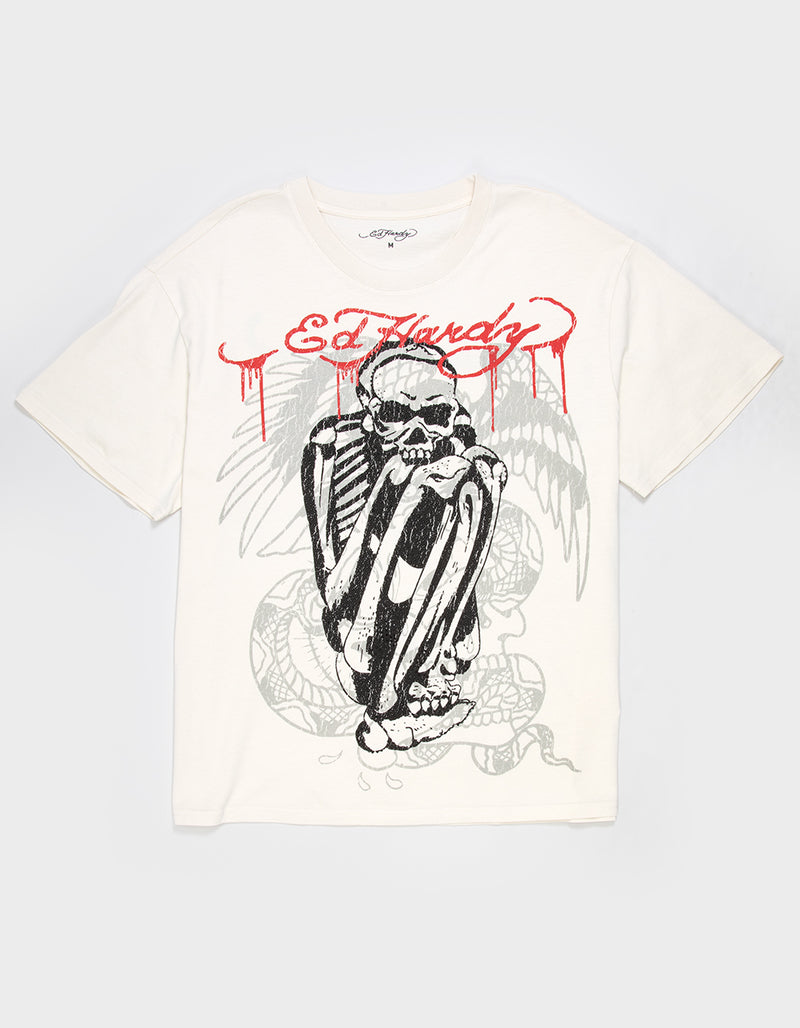 ED HARDY Skeleton Mens Boxy Tee