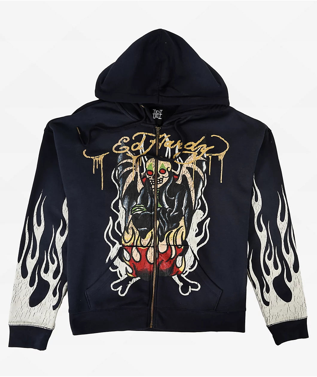 Ed Hardy Lord Sunfade Navy Zip Hoodie