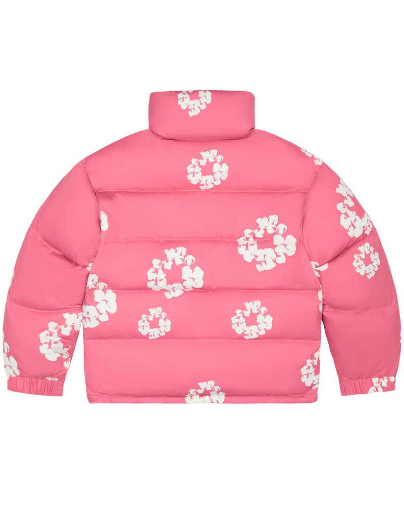 Denim Tears - Men's Cotton Wreath Puffer Jacket - (Pink)
