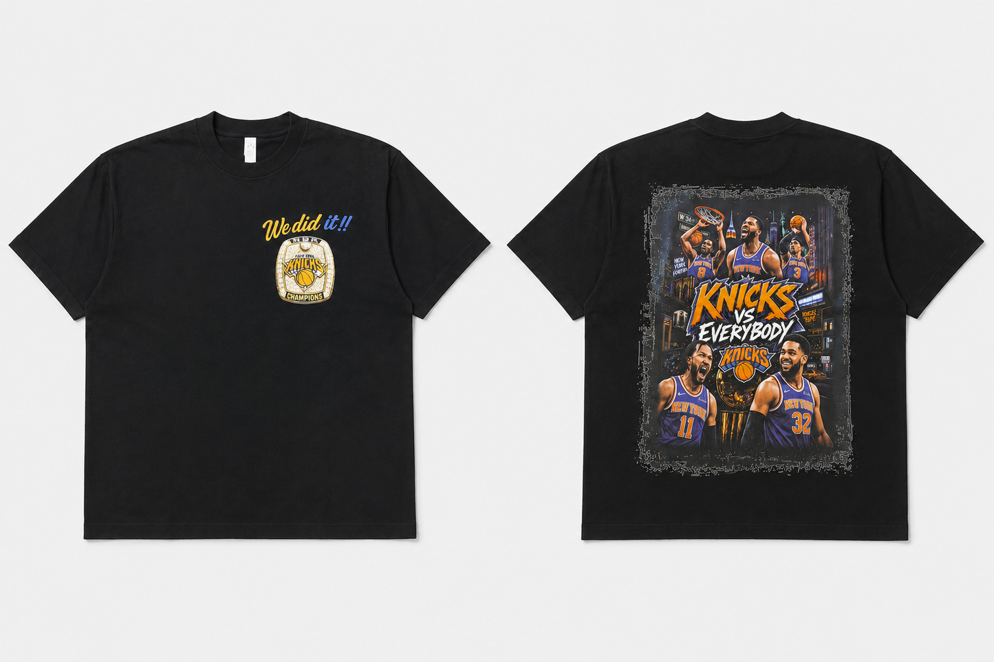 Men’s Knicks VS Everybody “We did it” Tee Black
