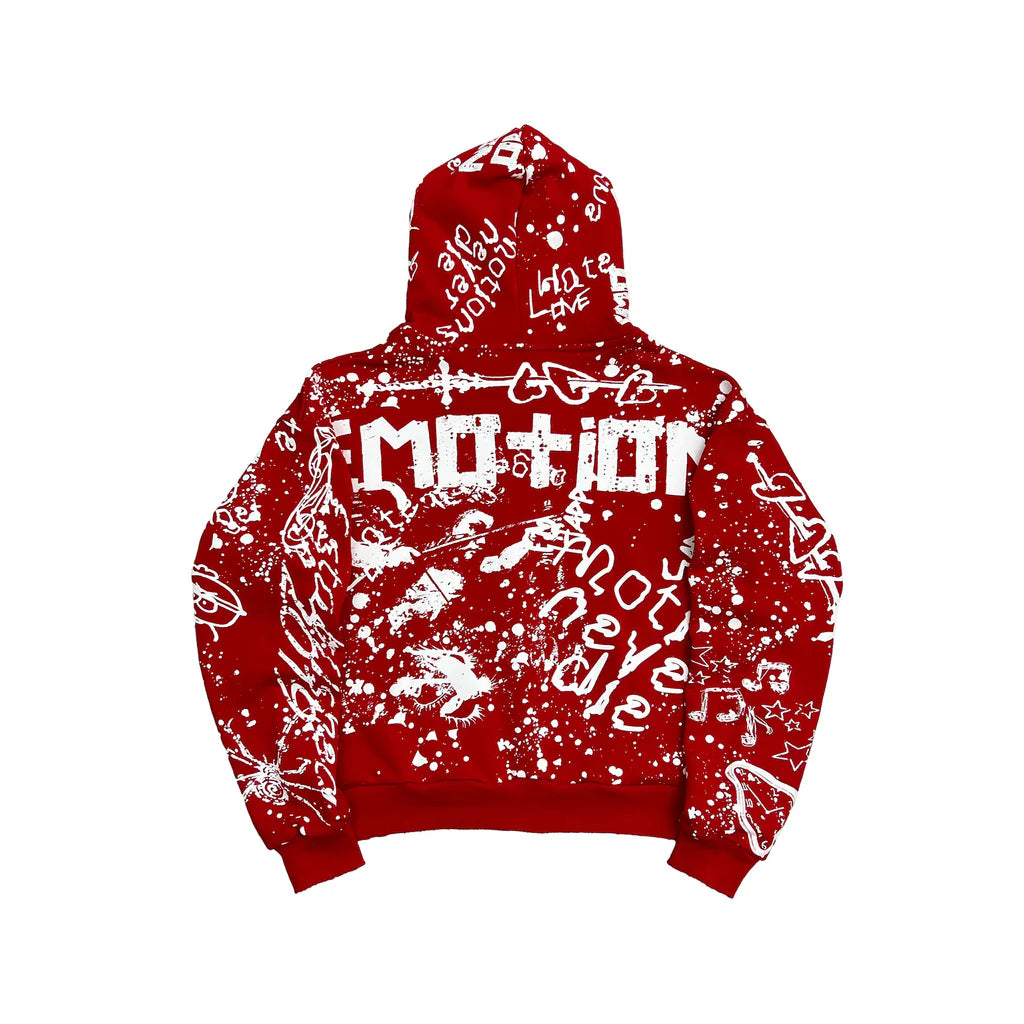 Mixed Emotions Red "Graffiti" Hoodie