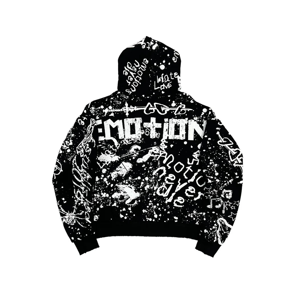 Mixed Emotions Black "Graffiti" Hoodie
