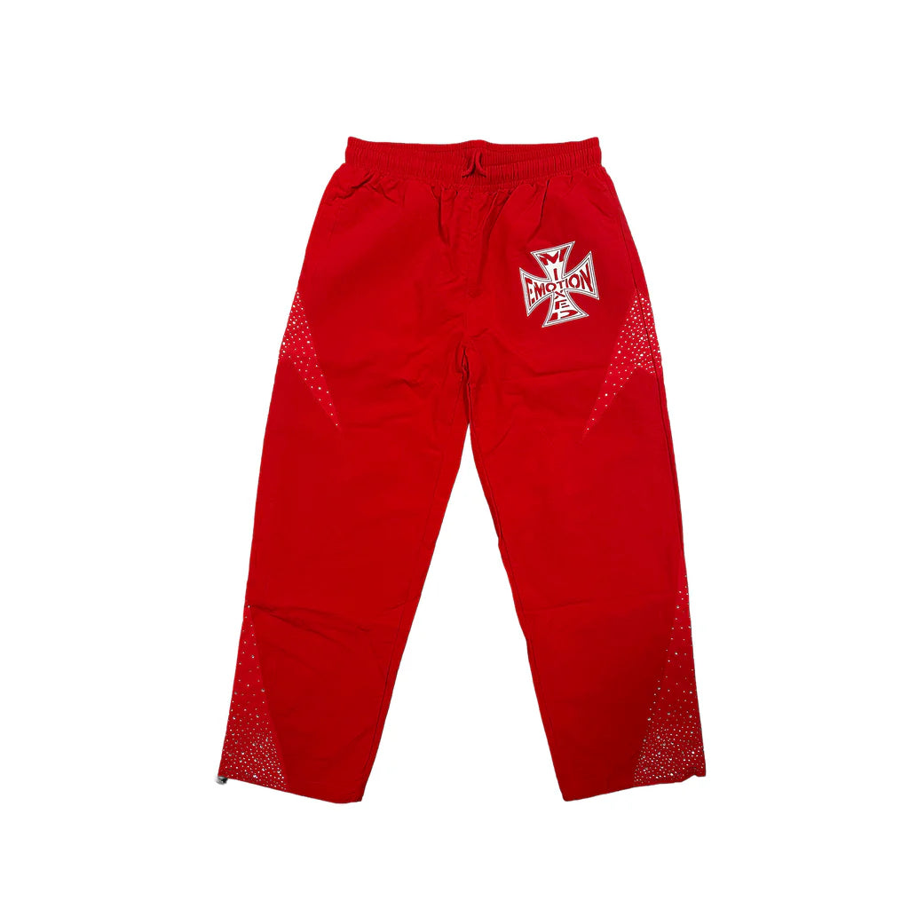 Mixed Emotion Red 'Classic' Nylon Pant