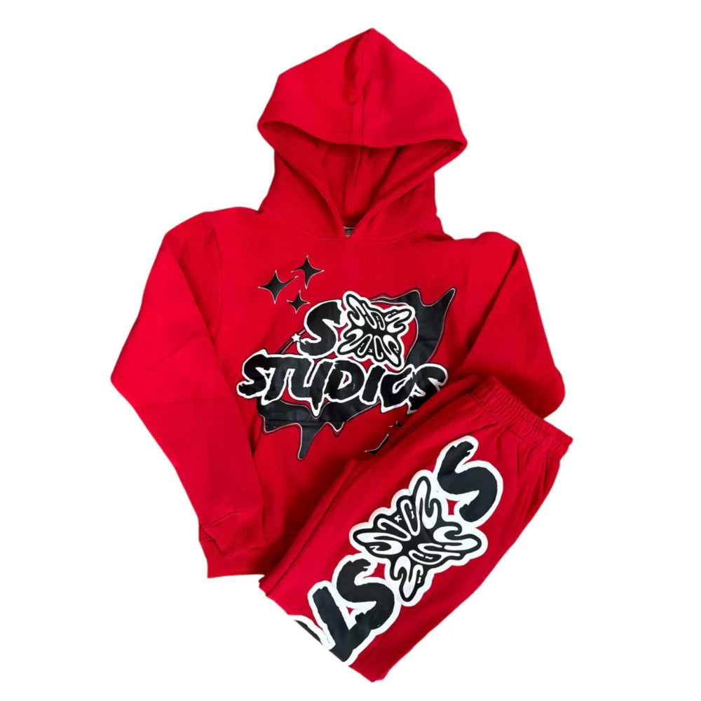 SB STUDIOS RED Sweat Suit