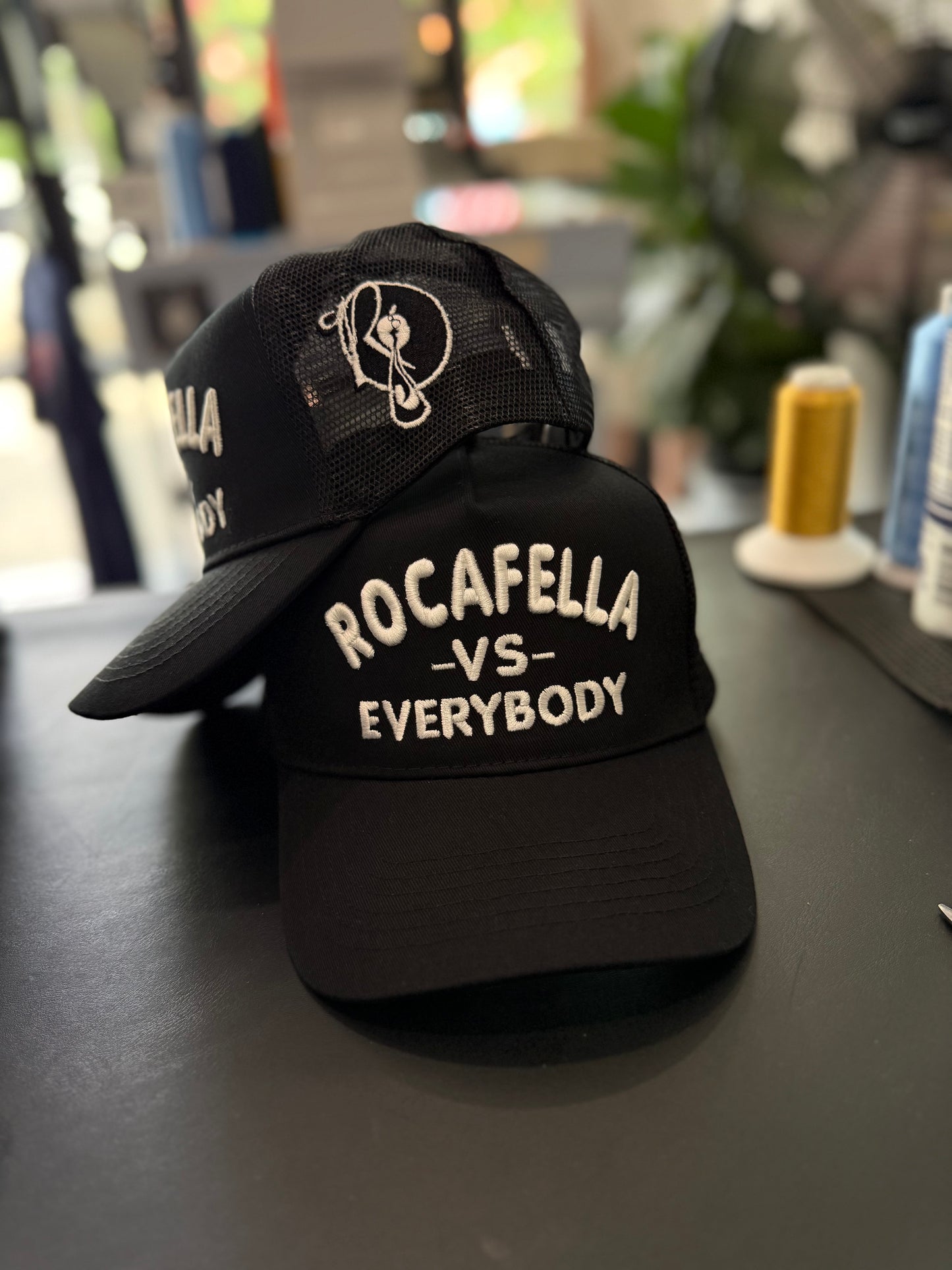 Rocafella vs Everybody -Blk & Wht Trucker