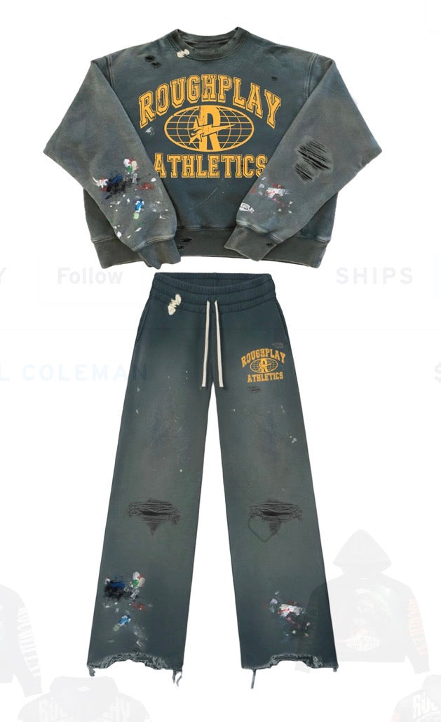 Roughplay Crewneck Set (GREEN/YELLOW)