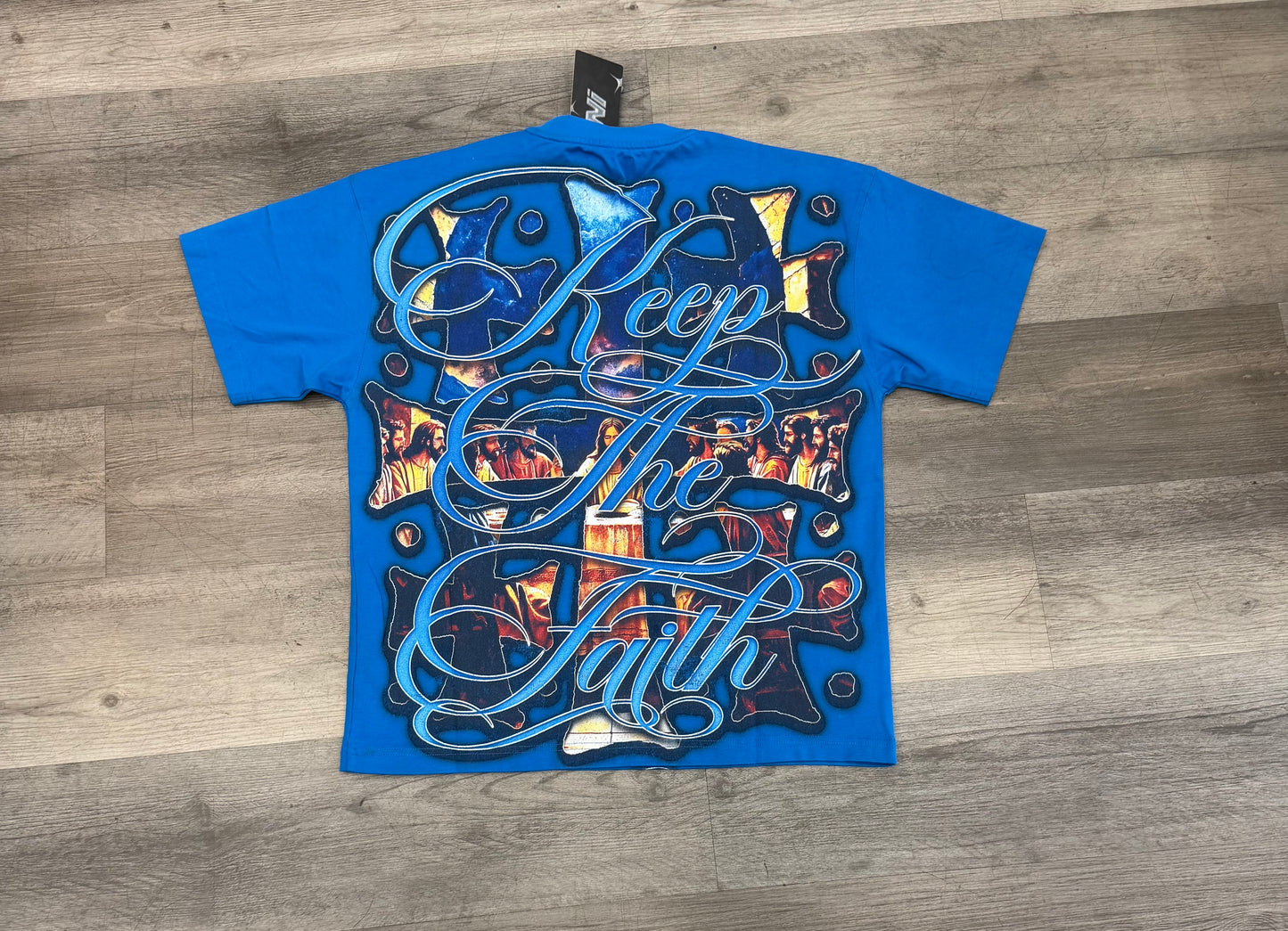 Rich Oni keep the faith Graphic Tee (Blue)