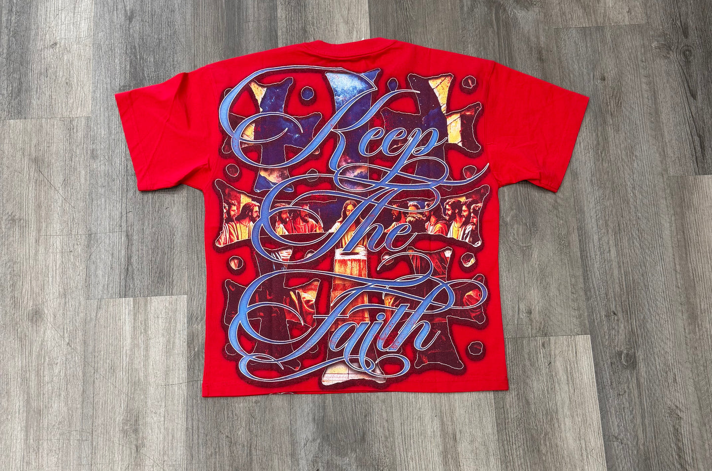 Rich Oni keep the faith Graphic Tee (Red)