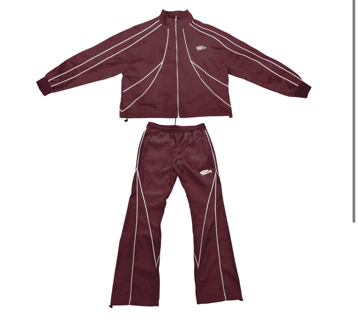 RoughPlay🩹Reflective TrackSuit (Maroon)
