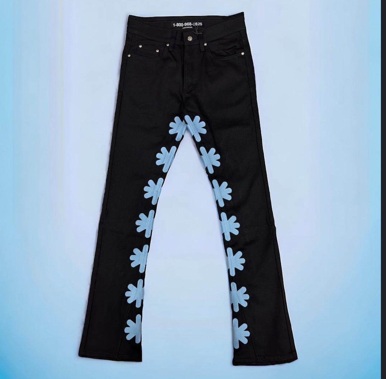 Lost Shadows Jeans Black/Baby Blue