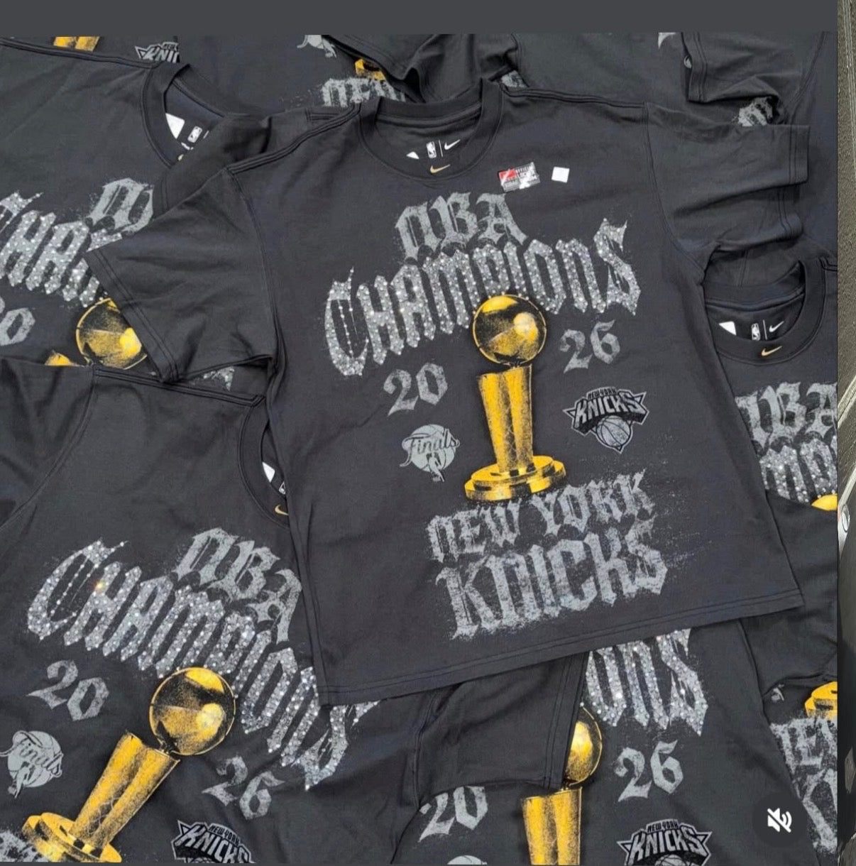 knicks bedazzled champion tee