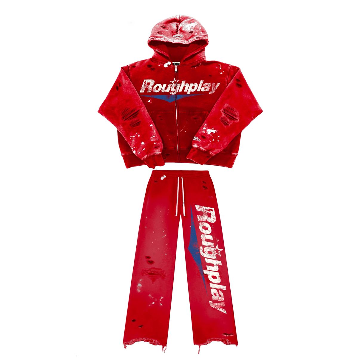 Roughplay Red Blue Sweatsuit