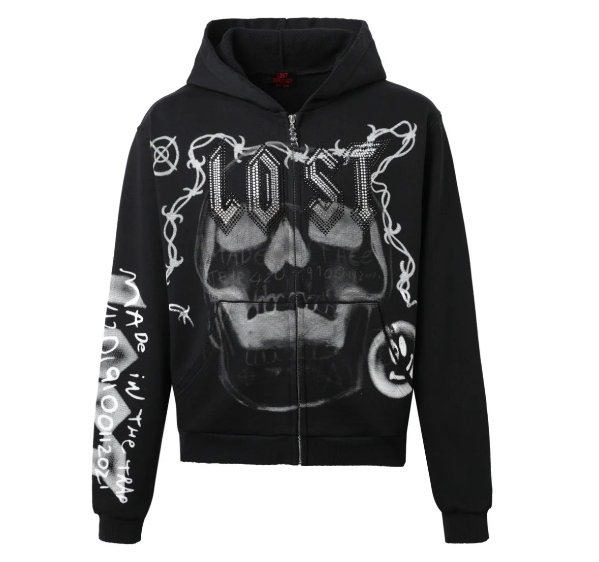 Lost Intricacy Skull Bound Zip Up