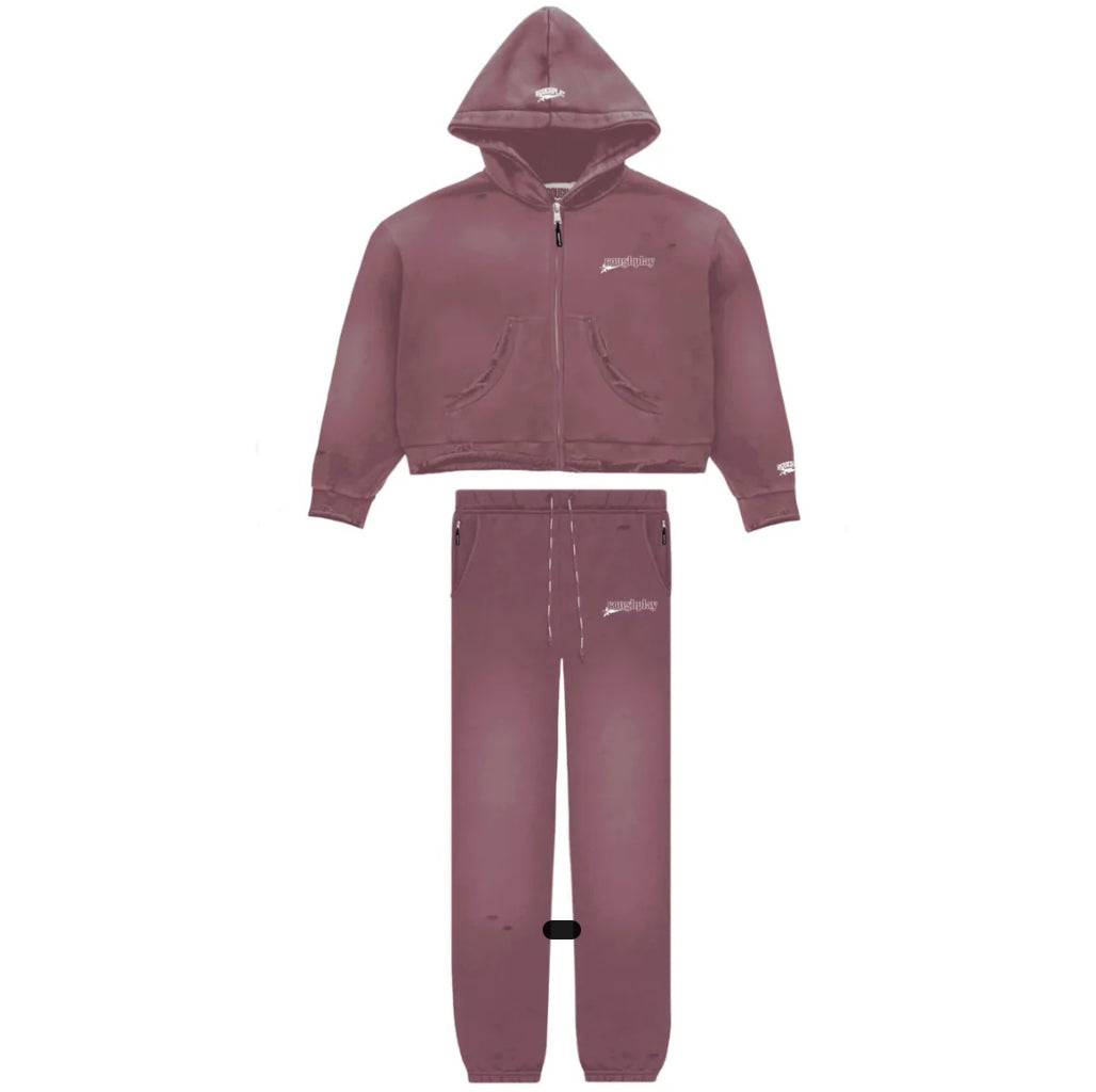 RoughPlay Distressed Sweatsuit (BRG)
