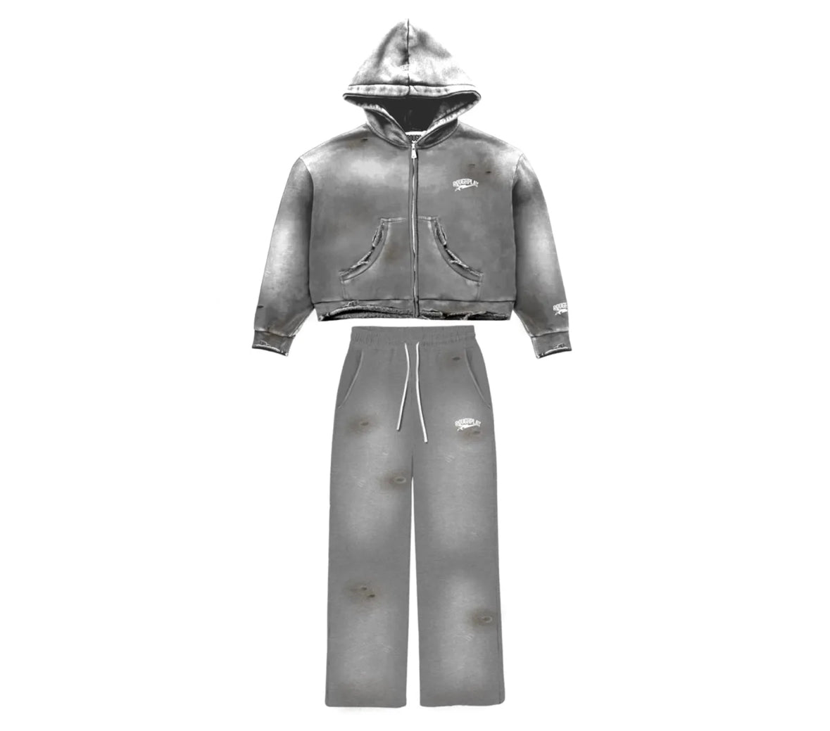 RoughPlay🩹Distressed Sweatsuit (DIRTY GRY)