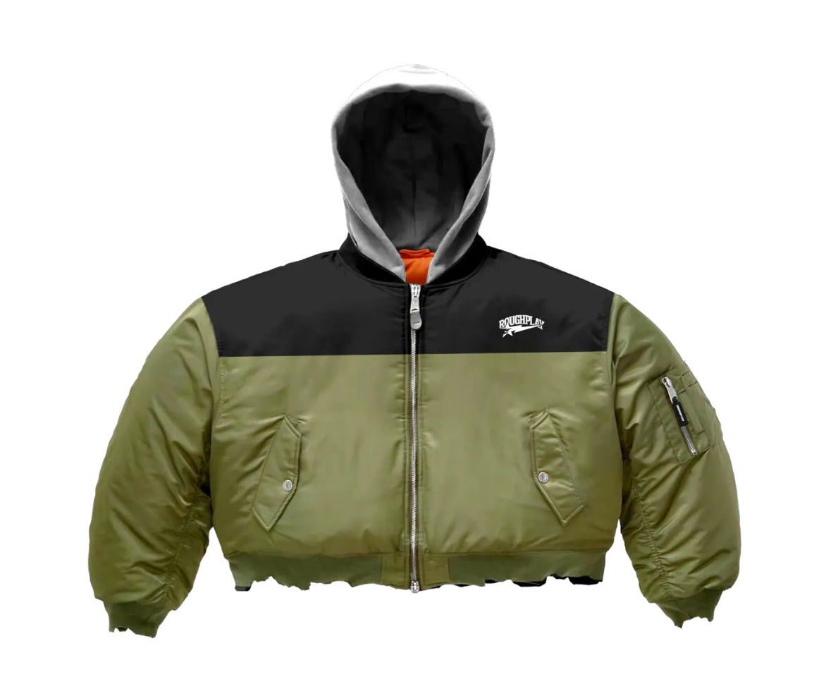 RoughPlay🩹Reversable Puffer Jacket (ARMY)