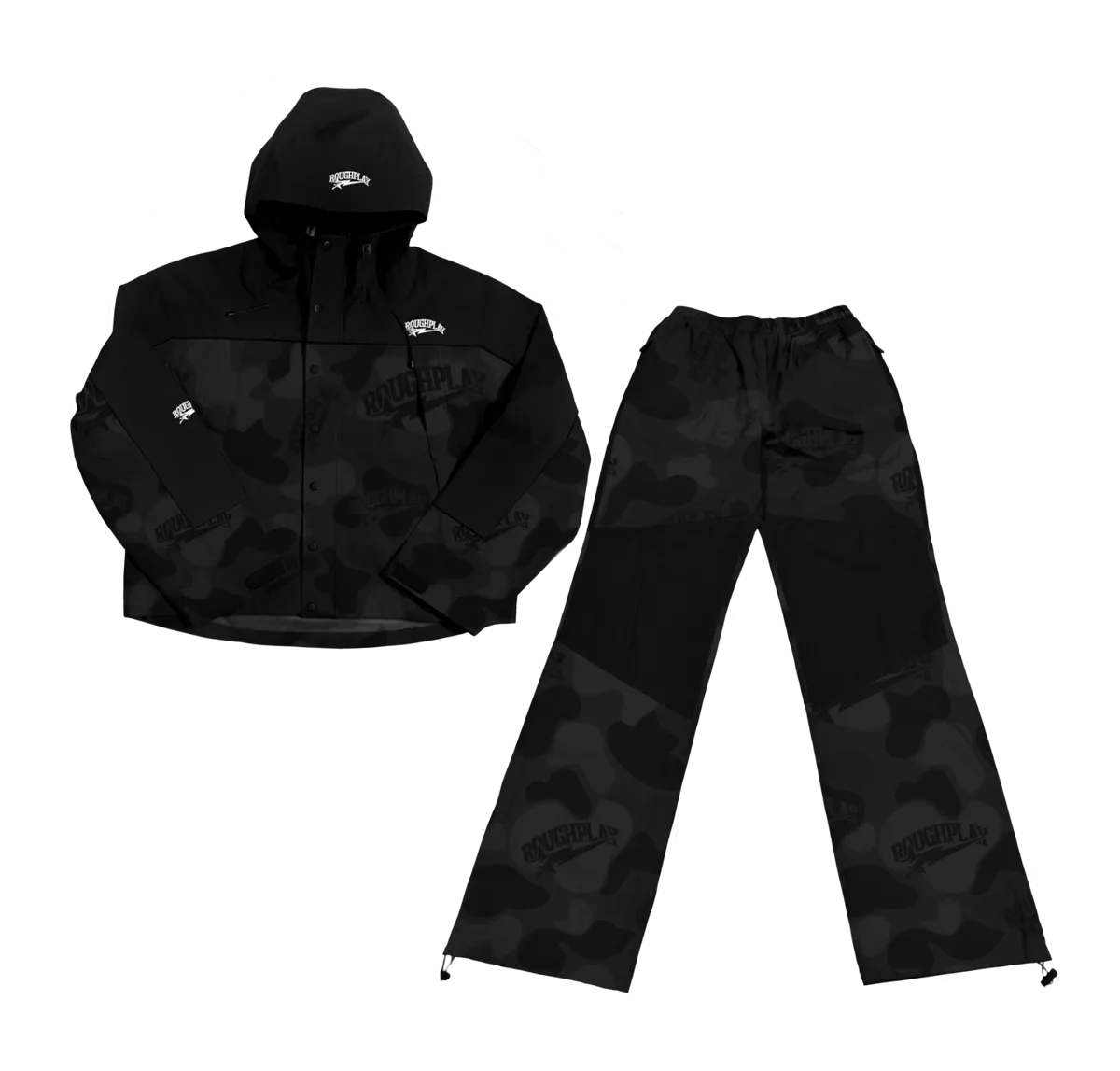 RoughPlay🩹Water Resistant Tracksuit (BLK CAMO)