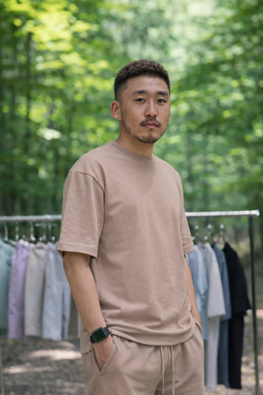 Riflessi Plain Short Set Khaki