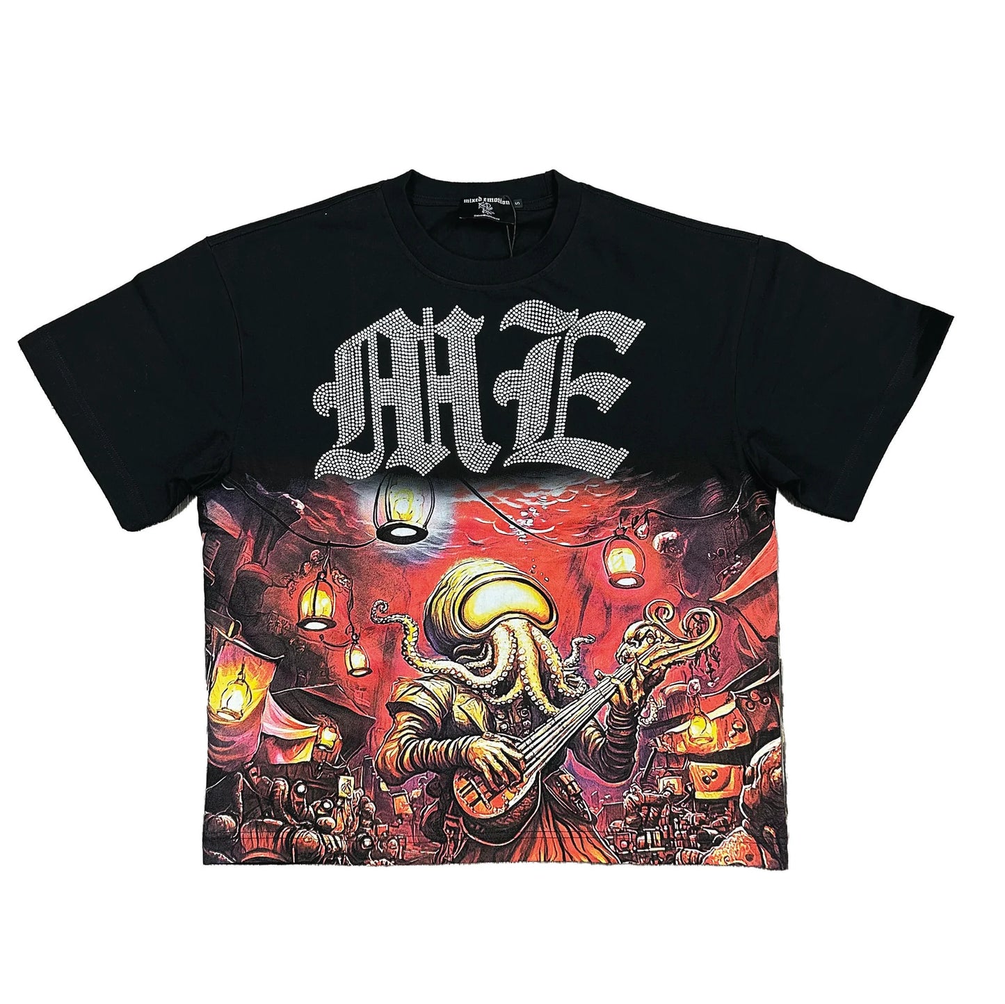 MIXED EMOTION “Octopus” Rhinestone Tee