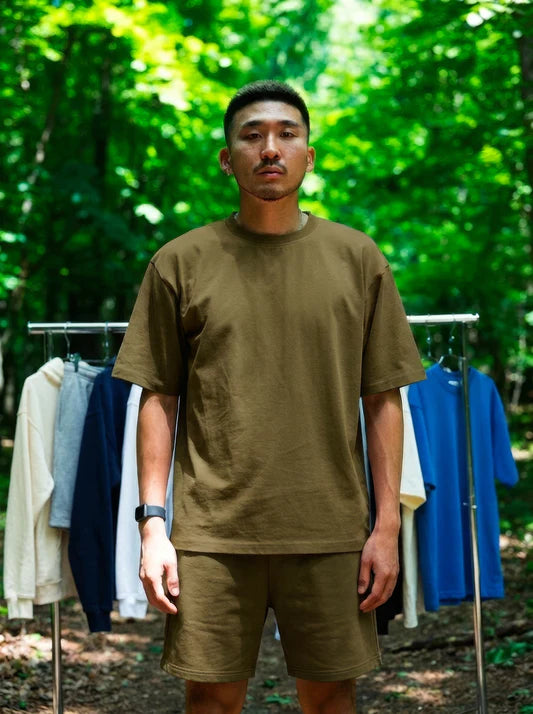 Riflessi Plain Short Set Olive