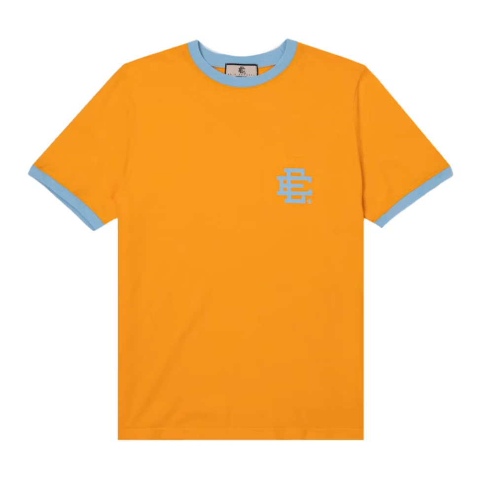 Eric Emanuel EE Ringer T-shirt Dark Yellow/Pale Blue
