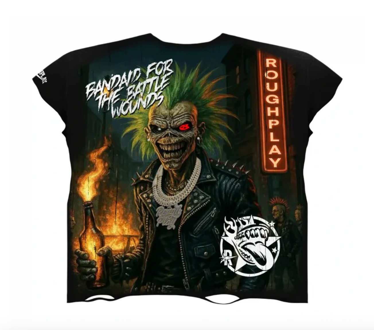 RoughPlay - SKULL GANG SLEEVELESS T-SHIRT - BLACK / RED
