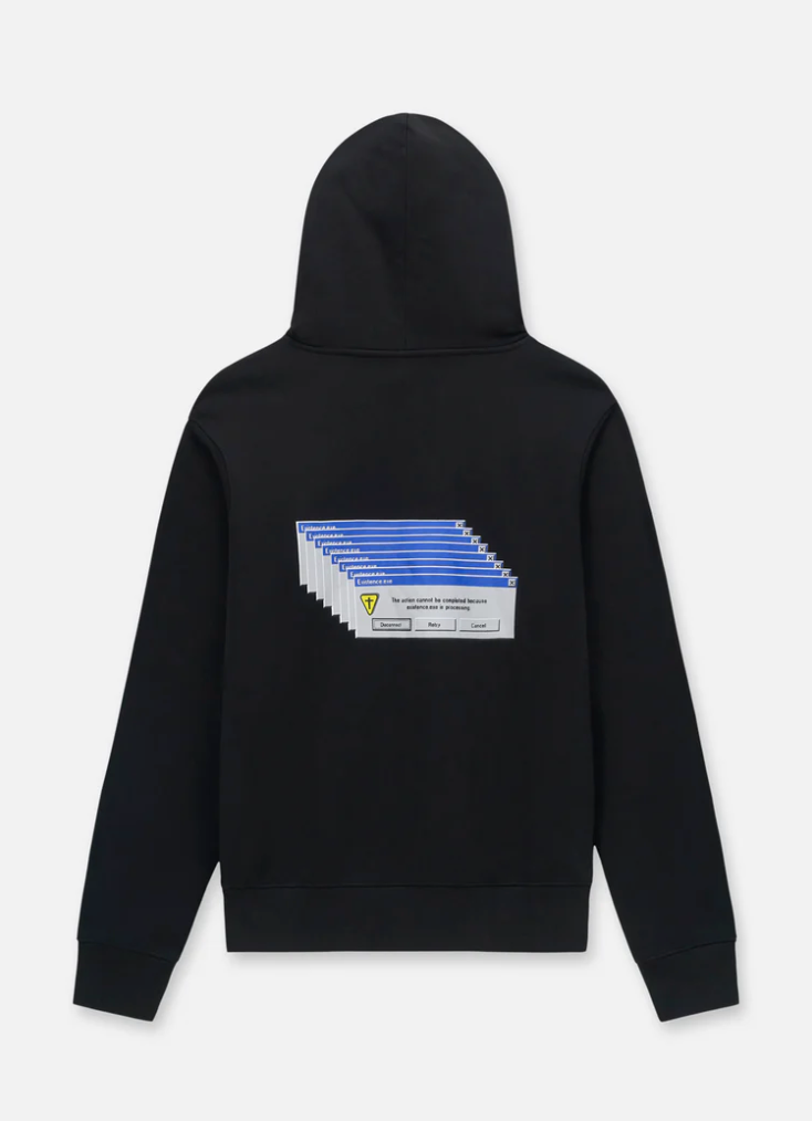RTA DION HOODIE | BLACK WINDOWS ERROR
