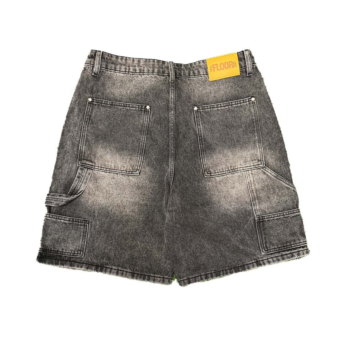 Floor 914 Uniform Jean Shorts Black Wash