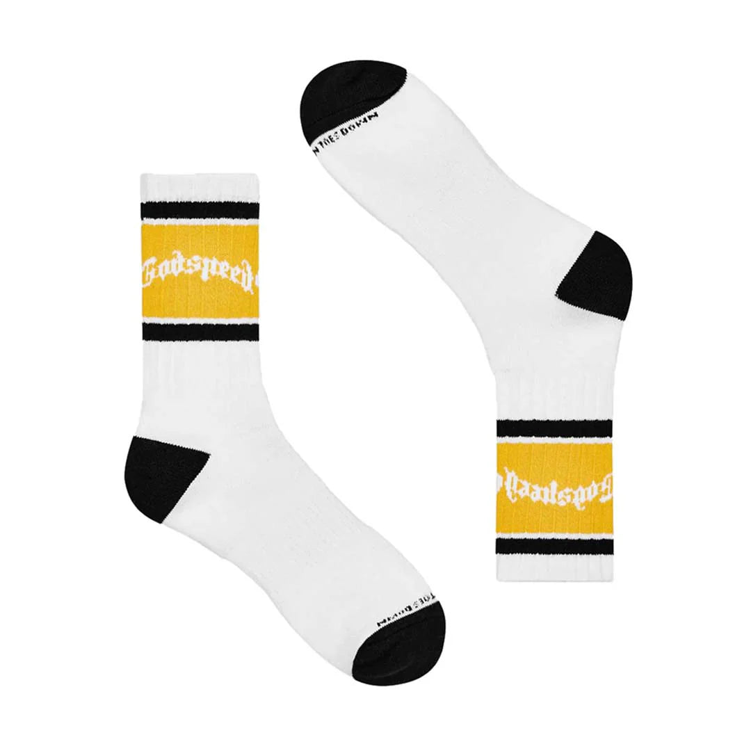 Godspeed Logo sock White / yellow