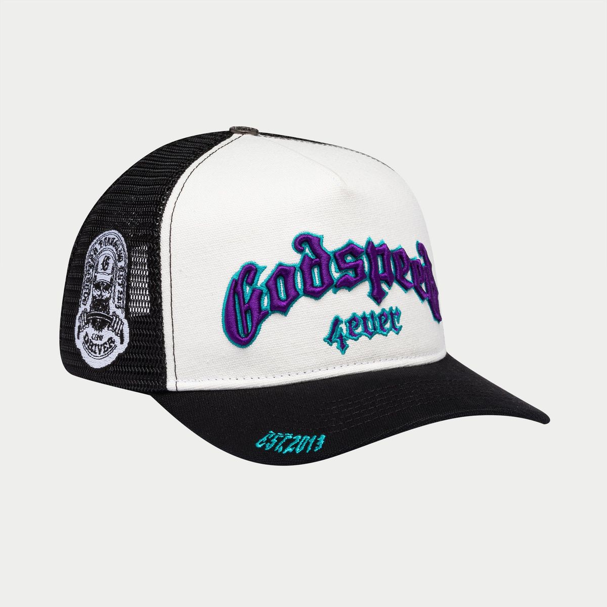 Godspeed Forever Trucker Hat (Teal/Purple) BOOM