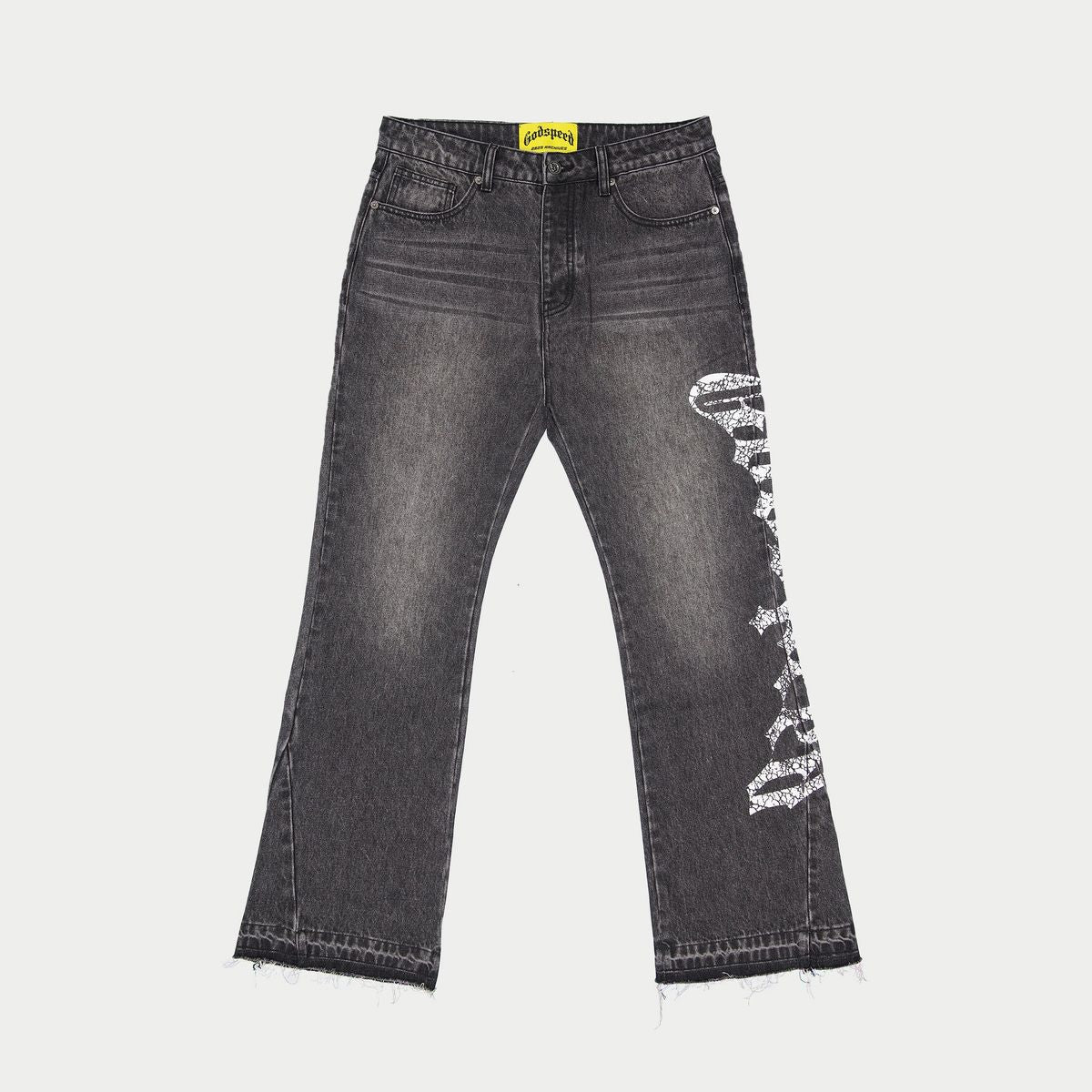 Godspeed OG Logo Flared Denim (Grey Wash)