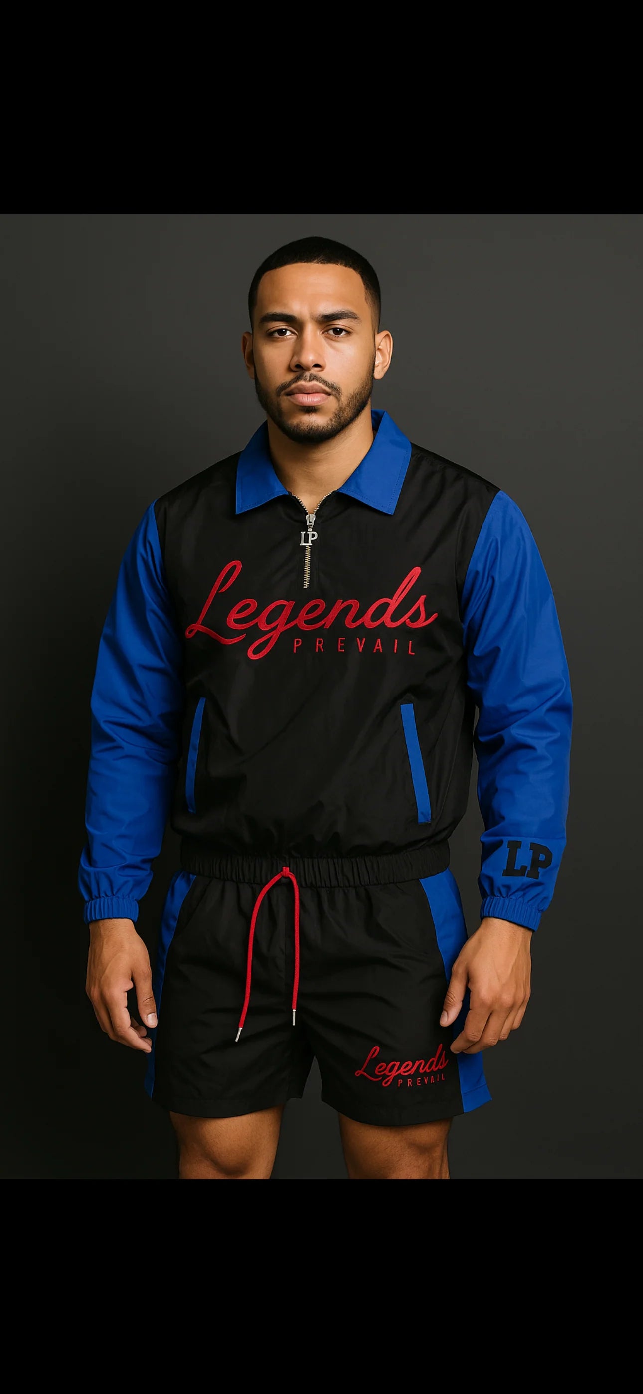Legends Prevail Windbreaker Set Royal Blue