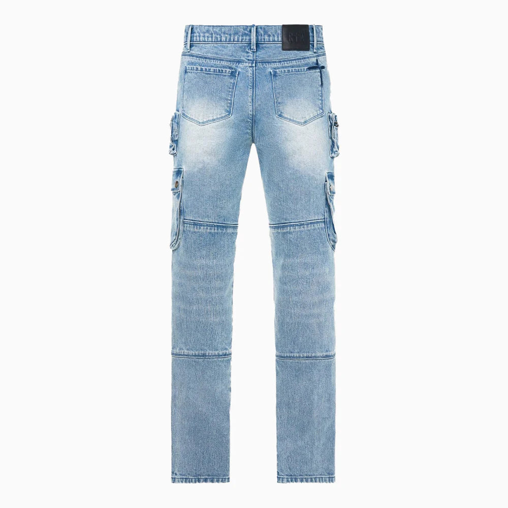 RTA Men's Slate Denim Cargo Pant Vintage Indigo