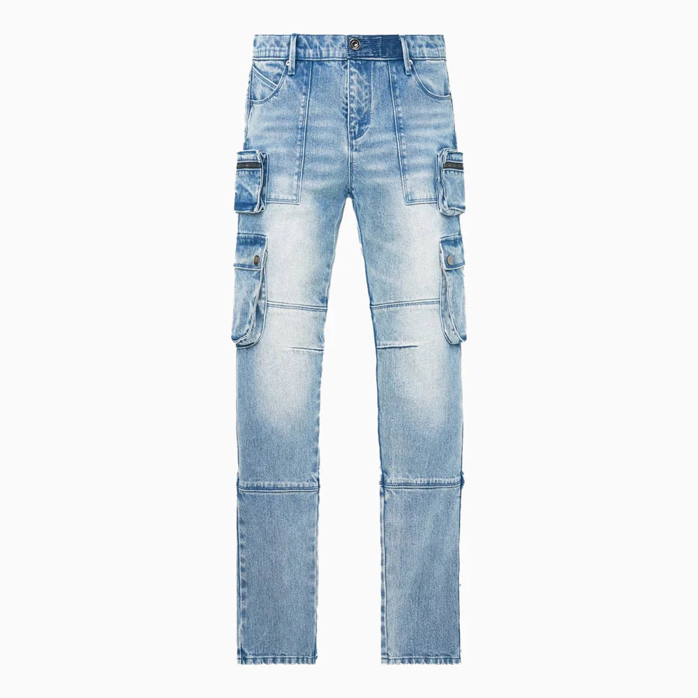 RTA Men's Slate Denim Cargo Pant Vintage Indigo
