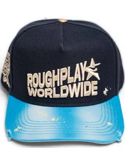 Rough Play Worldwide Snapback Hat Navy/Blue