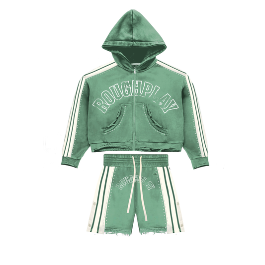 RoughPlay STRIPE SHORT SET (GREEN) SIZES  S-3XL