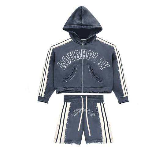 RoughPlay STRIPE SHORT SET (NAVY)