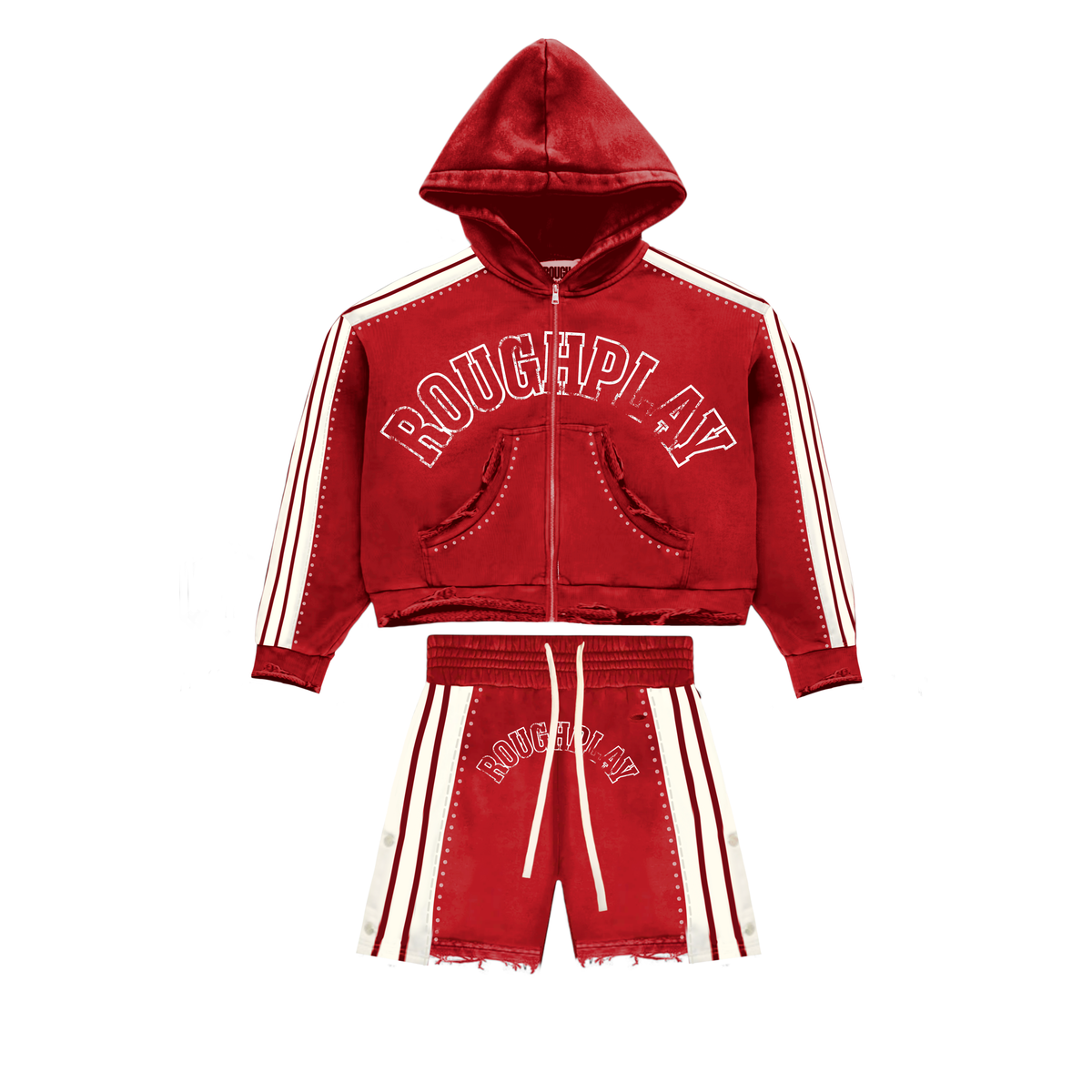 RoughPlay STRIPE SHORT SET (RED)