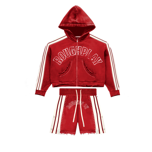 RoughPlay STRIPE SHORT SET (RED)
