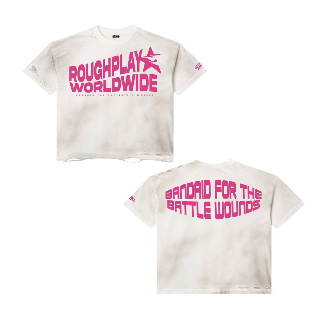 RoughPlay WHITE/PINK T-SHIRT