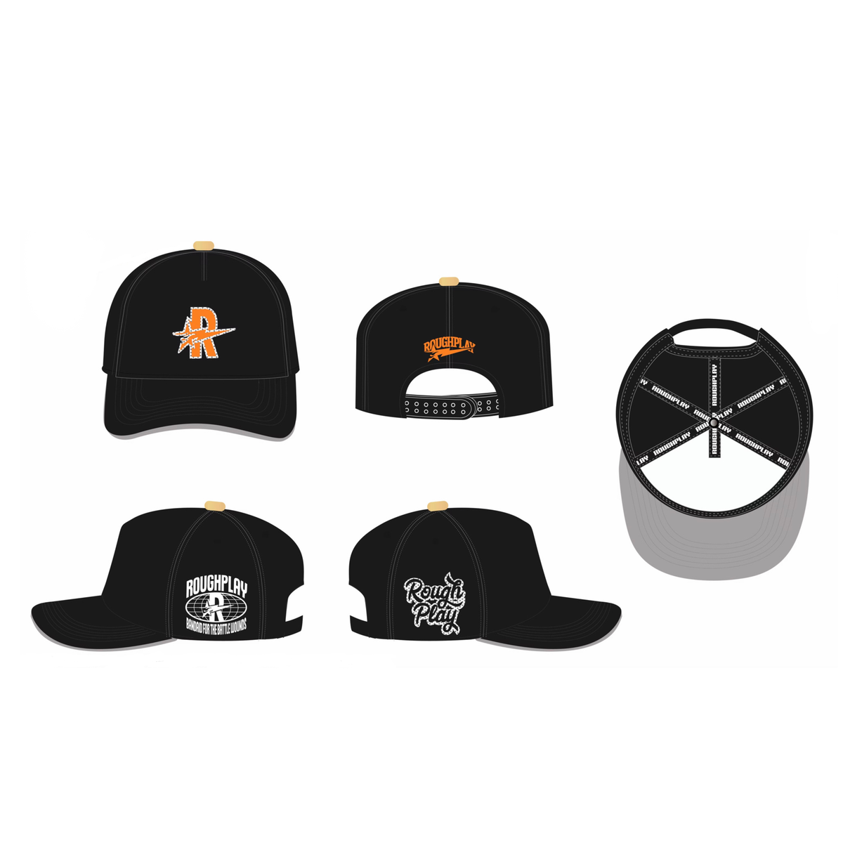 RoughPlay BLACK/ORANGE SNAPBACK