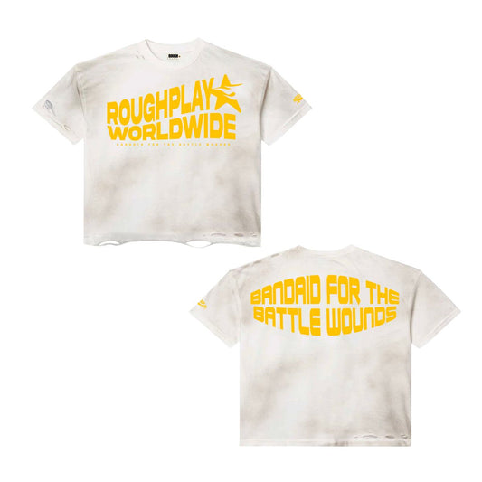 Roughly WHITE/YELLOW T-SHIRT