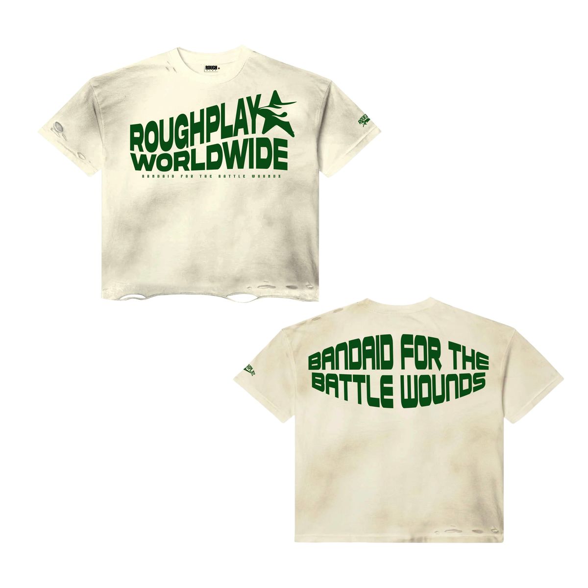 RoughPlay TAN/GREEN T-SHIRT
